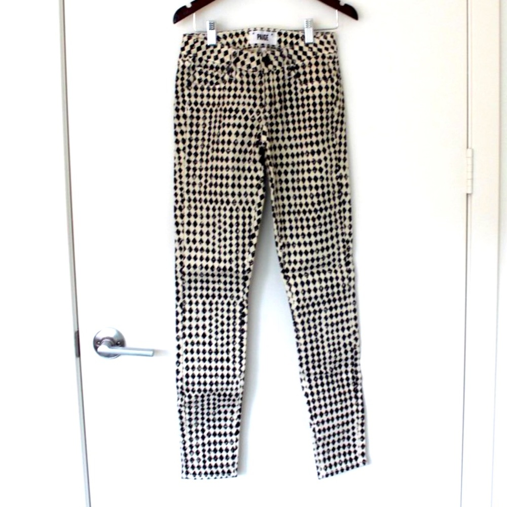 Paige Verdugo Harlequin Print Skinny Jeans